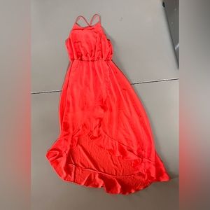 Coral maxi dress - great for weddings, formal events